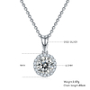 Classic round bag S925 silver plated platinum Moissanite diamond pendant earring set 1